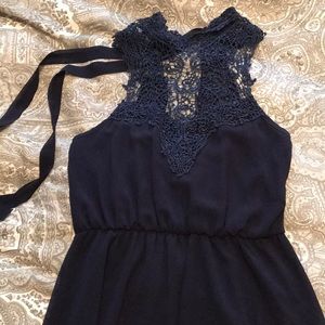 Elegant Navy Blue Dress